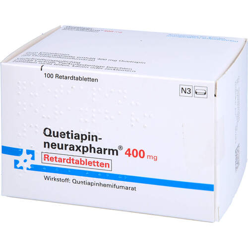 Quetiapin-neuraxpharm 400 mg retard, 100 ST, neuraxpharm Arzneimittel GmbH