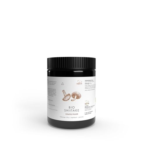 Shiitake Bio Vitalpilze Pulver, 100 g, BioFungi GmbH