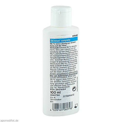 Skinman complete, 100 ml, Ecolab Deutschland GmbH
