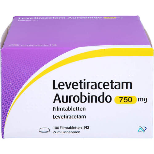 Levetiracetam Aurobindo 750 mg Filmtabletten, 100 Stk., PUREN Pharma GmbH & Co. KG