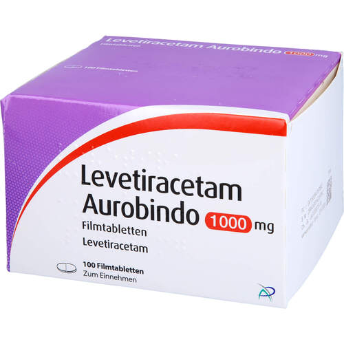 Levetiracetam Aurobindo 1000 mg Filmtabletten, 100 Stk., PUREN Pharma GmbH & Co. KG