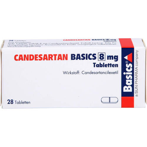 CANDESARTAN BASICS 8mg Tabletten, 28 ST, Basics GmbH