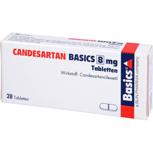 CANDESARTAN BASICS 8mg Tabletten, 28 ST, Basics GmbH