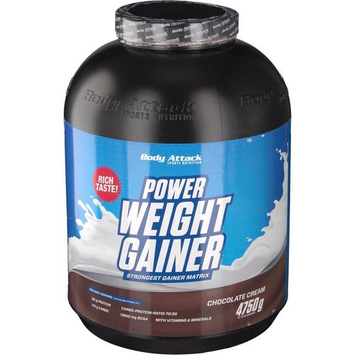 POWER WEIGHT GAINER SCHOKOLADE, 4750 g, Body Attack Sports Nutrition GmbH & Co. KG