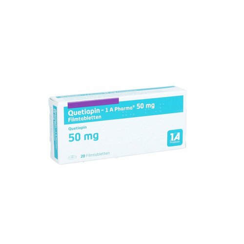 Quetiapin-1A Pharma 50mg Filmtabletten, 20 ST, 1 A Pharma GmbH