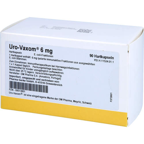 Uro-Vaxom 6mg, 90 ST, Pharma Gerke Arzneimittelvertriebs GmbH