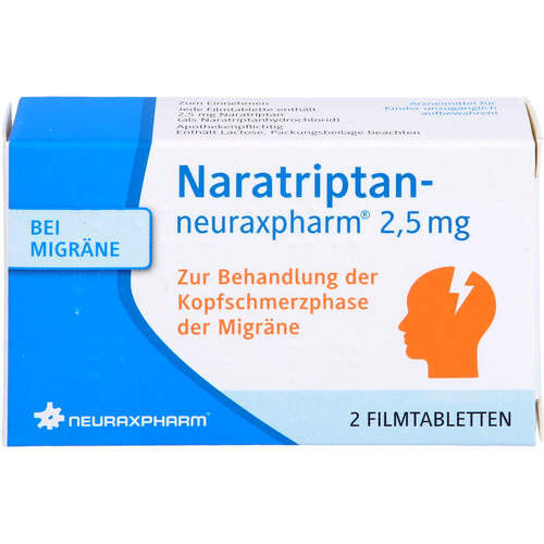NARATRIPTAN-neuraxpharm 2,5 mg Filmtabletten, 2 Stk., neuraxpharm Arzneimittel GmbH