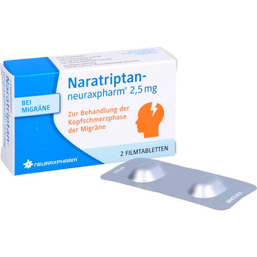 NARATRIPTAN-neuraxpharm 2,5 mg Filmtabletten, 2 Stk., neuraxpharm Arzneimittel GmbH