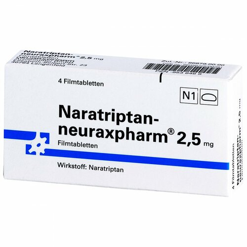 NARATRIPTAN-neuraxpharm 2,5 mg Filmtabletten, 4 Stk., neuraxpharm Arzneimittel GmbH