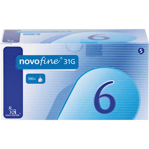 Novofine 6 Kan&uuml;len 0.25x6mm 31G, 100 Stk., Pharma Gerke Arzneimittelvertriebs GmbH