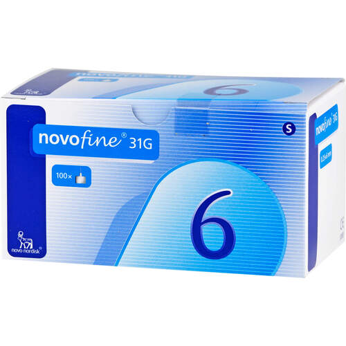 Novofine 6 Kan&uuml;len 0.25x6mm 31G, 100 Stk., Pharma Gerke Arzneimittelvertriebs GmbH