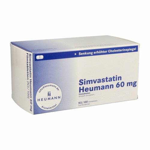 Simvastatin Heumann 60mg Filmtabletten, 100 Stk., Heumann Pharma GmbH & Co. Generica KG