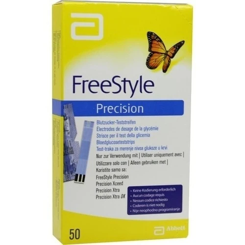 FreeStyle Precision Blutzucker Teststr. o. Codier., 50 Stk., Emra-Med Arzneimittel GmbH