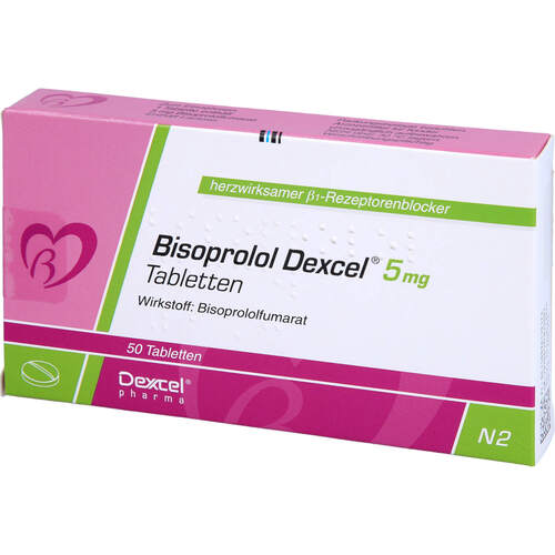 Bisoprolol Dexcel 5mg Tabletten, 50 Stk., Dexcel Pharma GmbH