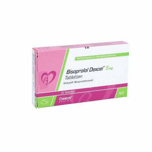 Bisoprolol Dexcel 5mg Tabletten, 50 Stk., Dexcel Pharma GmbH