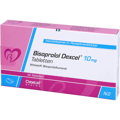 Bisoprolol Dexcel 10mg Tabletten, 50 Stk., Dexcel Pharma GmbH
