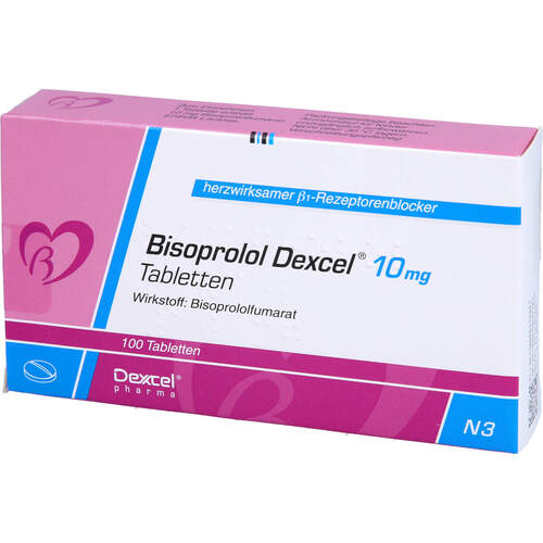 Bisoprolol Dexcel 10mg Tabletten, 100 Stk., Dexcel Pharma GmbH