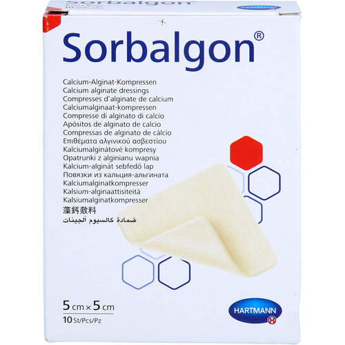 SORBALGON 5x5cm, 10 ST, Aca Müller/Adag Pharma AG