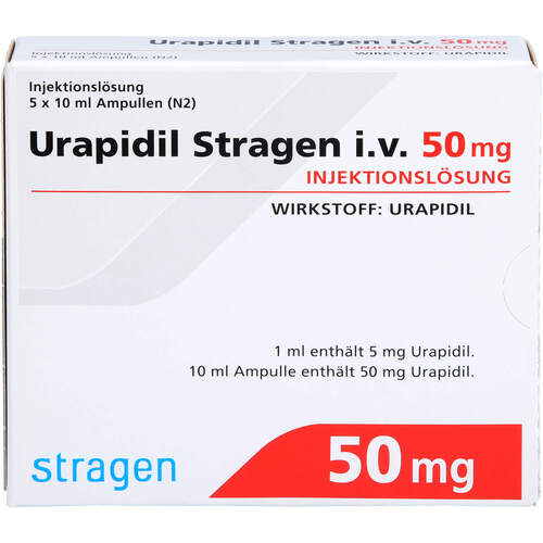 Urapidil Stragen i.v. 50mg Injektionsl&ouml;sung, 5 Stk., Stragen Pharma GmbH