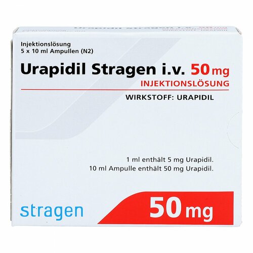 Urapidil Stragen i.v. 50mg Injektionsl&ouml;sung, 5 Stk., Stragen Pharma GmbH