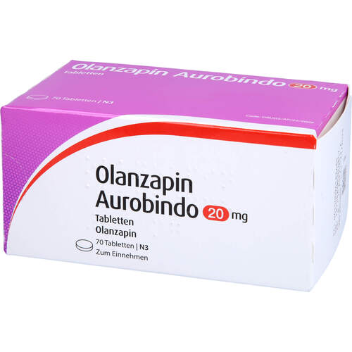 Olanzapin Aurobindo 20mg Tabletten, 70 ST, PUREN Pharma GmbH & Co. KG