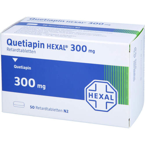 Quetiapin HEXAL 300mg Retardtabletten, 50 Stk., HEXAL AG