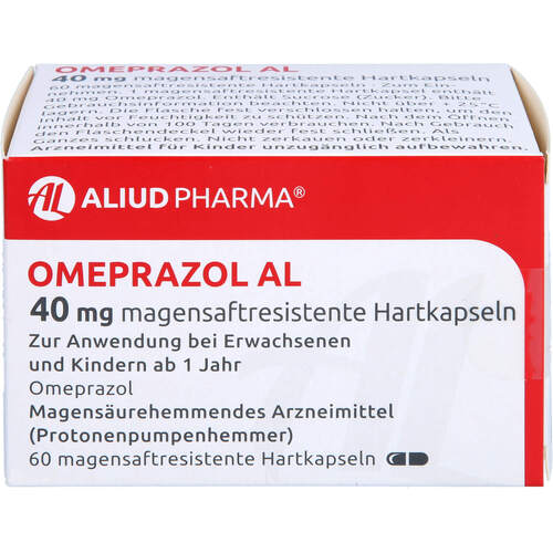 Omeprazol AL 40mg magensaftresistente Hartkapseln, 60 ST, Aliud Pharma GmbH