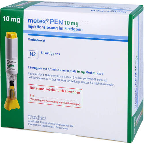 METEX PEN 10 MG (50MG/ML) Fertigpen, 6 Stk., Medac GmbH