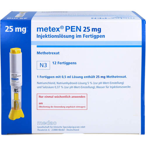 METEX PEN 25 MG (50MG/ML) Fertigpen, 12 Stk., Medac GmbH