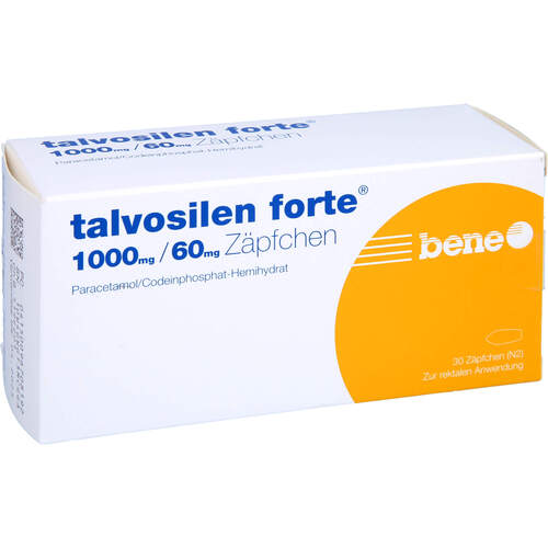 talvosilen forte 1000/60mg Zäpfchen, 30 ST, Bene Arzneimittel GmbH