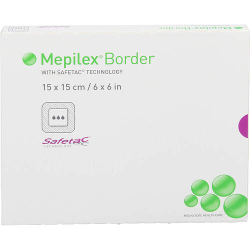 MEPILEX Border Schaumverband 15x15cm, 5 ST, Aca Müller/Adag Pharma AG