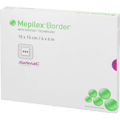 MEPILEX Border Schaumverband 15x15cm, 5 ST, Aca Müller/Adag Pharma AG