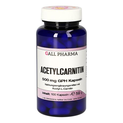 Acetylcarnitin 500mg GPH Kapseln, 100 Stk., Hecht-Pharma GmbH