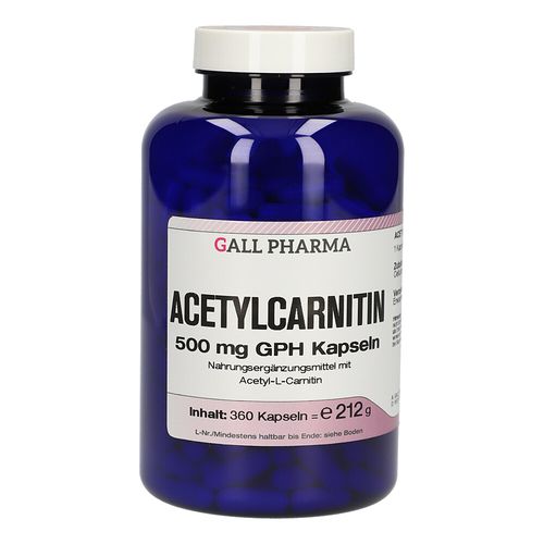 Acetylcarnitin 500mg GPH Kapseln, 360 Stk., Hecht-Pharma GmbH