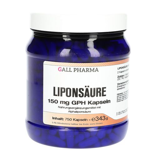 Liponsäure 150mg GPH Kapseln, 750 Stk., Hecht-Pharma GmbH