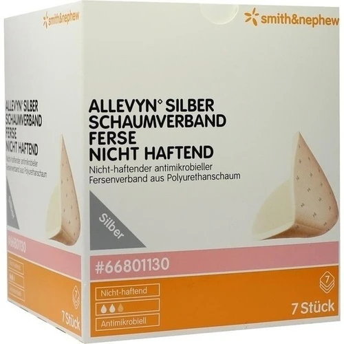 ALLEVYN Silber Schaumverband Ferse Nicht Haftend, 7 Stk., Smith & Nephew GmbH