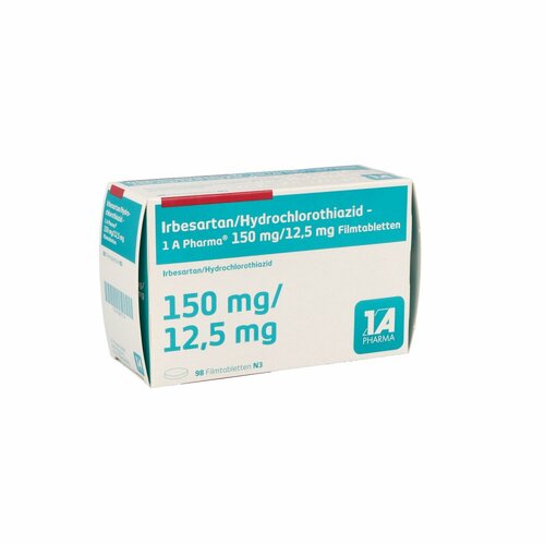 Irbesartan/Hydrochlorothiazid-1A Pharma 150/12.5mg, 98 ST, 1 A Pharma GmbH