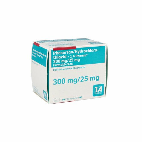 Irbesartan/Hydrochlorothiazid-1A Pharma 300mg/25mg, 98 Stk., 1 A Pharma GmbH