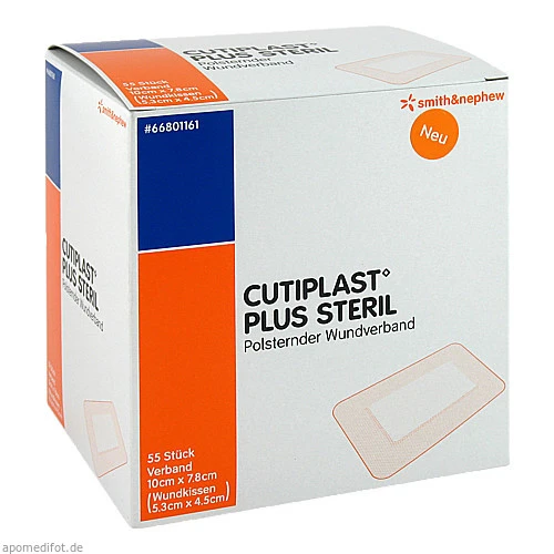 Cutiplast 10x7.8cm plus steril, 55 Stk., Smith & Nephew GmbH