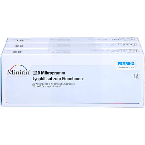 Minirin 120ug Lyophilisat z.Einnehm.Schmelztabl., 90 Stk., Emra-Med Arzneimittel GmbH