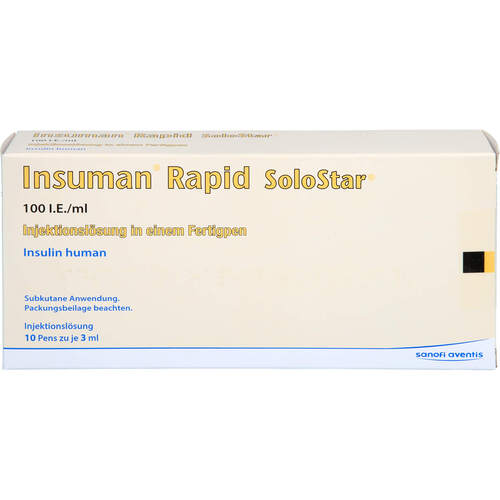 INSUMAN Rapid 100I.E./ml Solostar Fertigpen, 10x3 ml, Axicorp Pharma GmbH