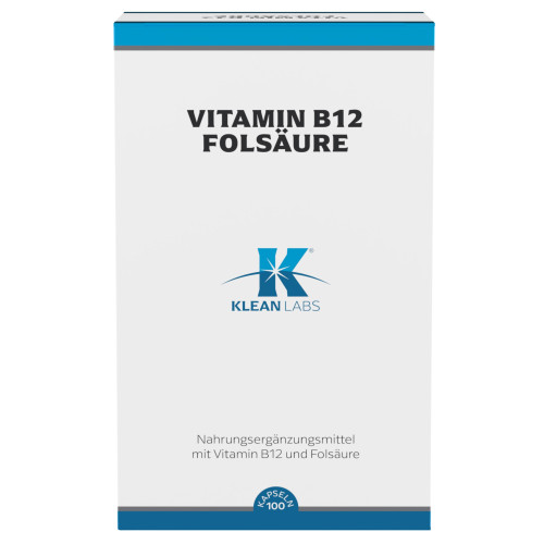 Vitamin B12 / Folsäure KLEAN LABS, 100 Stk., Supplementa GmbH