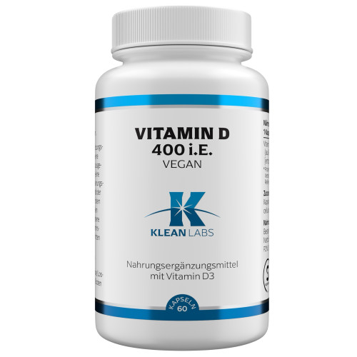 Vitamin D 400 I.E. KLEAN LABS, 60 Stk., Supplementa GmbH
