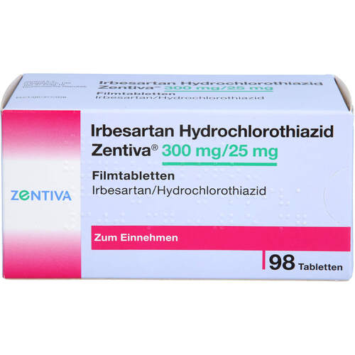 Irbesartan Hydrochlorothiazid Zentiva 300mg/25mg, 98 Stk., Zentiva Pharma GmbH