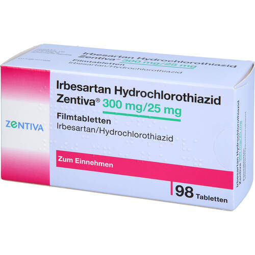 Irbesartan Hydrochlorothiazid Zentiva 300mg/25mg, 98 ST, Zentiva Pharma GmbH