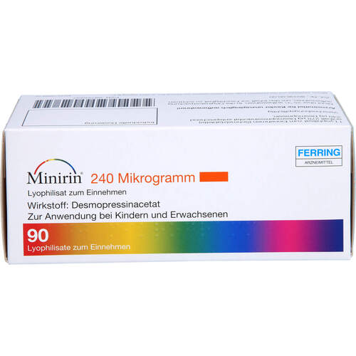 MINIRIN 240 Mikrogramm Lyophilisat zum Einnehmen, 90 Stk., Ferring Arzneimittel GmbH