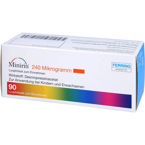 MINIRIN 240 Mikrogramm Lyophilisat zum Einnehmen, 90 Stk., Ferring Arzneimittel GmbH