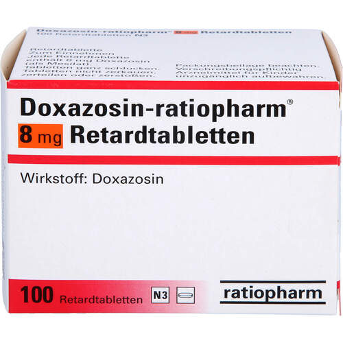 Doxazosin-ratiopharm 8 mg Retardtabletten, 100 ST, ratiopharm GmbH