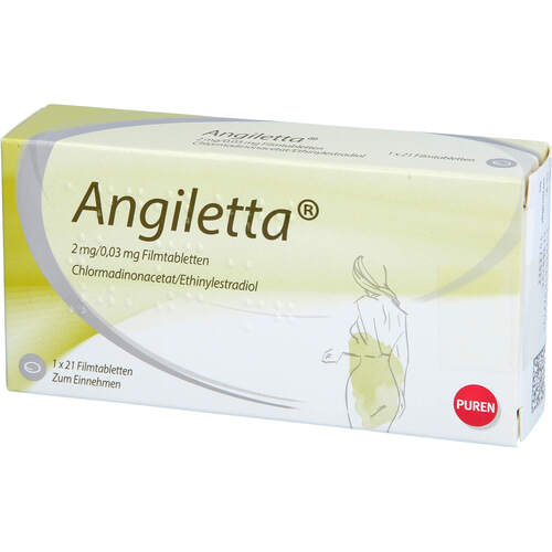 Angiletta 2mg/0.03mg Filmtabletten, 1x21 Stk., PUREN Pharma GmbH & Co. KG