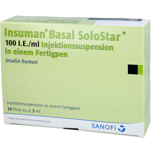 Insuman Basal 100 I.E./ml SoloStar Fertigpen, 10x3 ml, Emra-Med Arzneimittel GmbH
